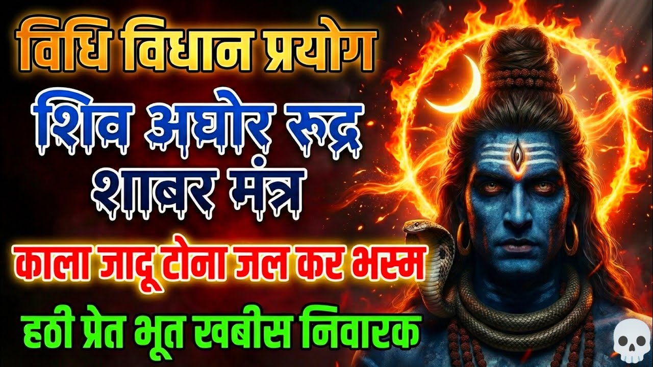 शिव अघोर बुंदेली शाबर मंत्र | सिद्ध विधि विधान प्रयोग | तंत्र टोना टोटका काला जादू प्रेत भूत निवारक 
