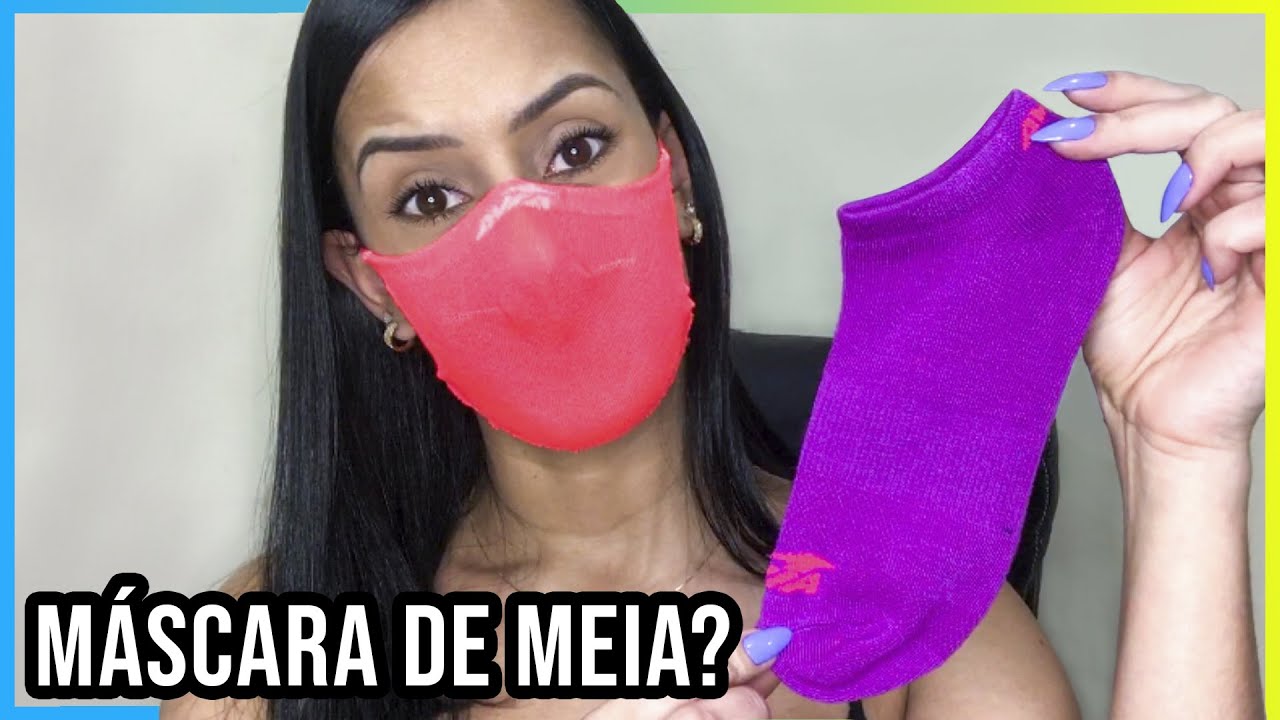 Como Fazer Máscara De Meia Para Proteção De Rosto - Face Mask (Fácil) ‹ Unhas da Lalá ›