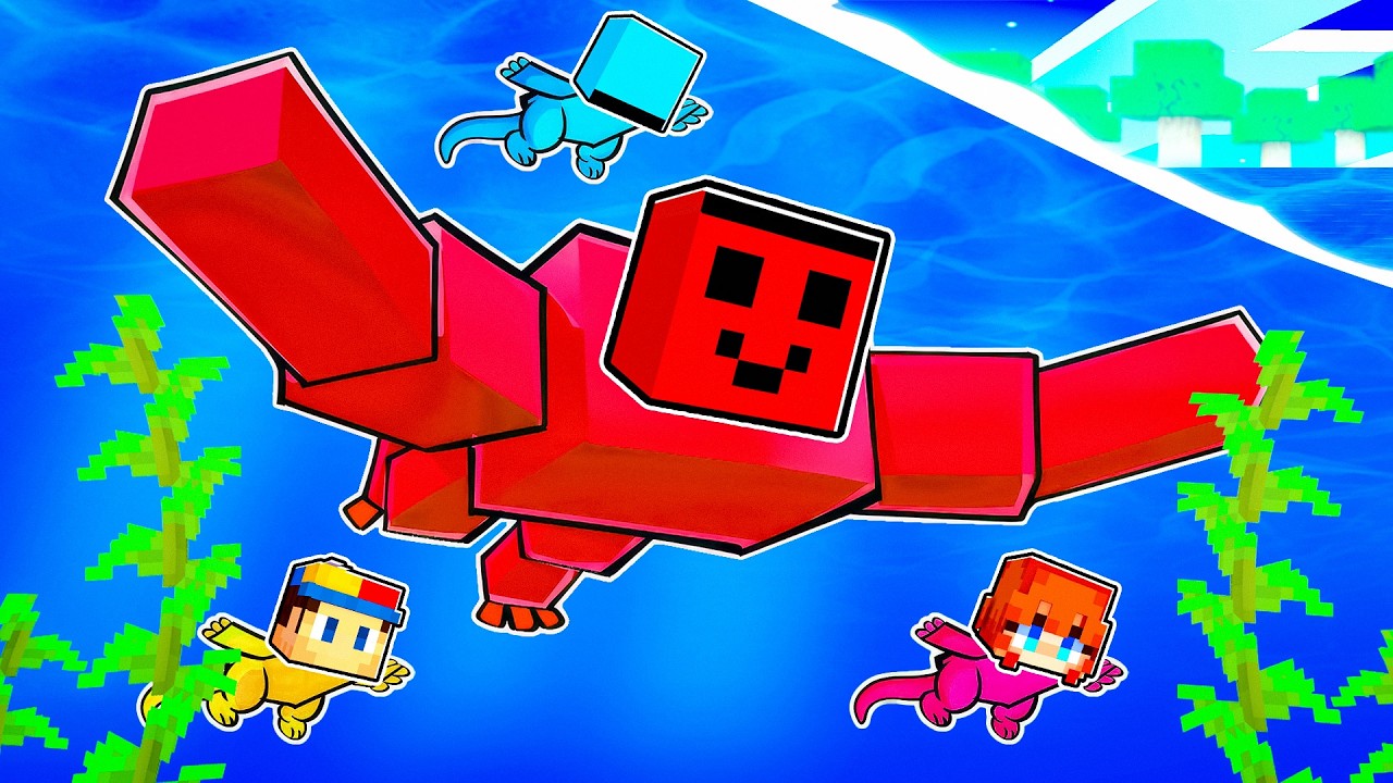 DOĞUMDAN ÖLÜME Axolotl Olarak Yaşadım !! - Minecraft