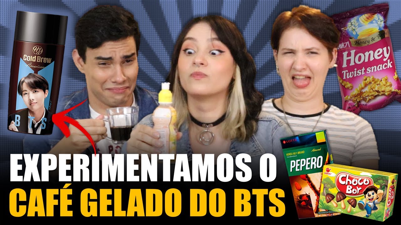 EXPERIMENTAMOS SNACKS E BEBIDAS ASIÁTICAS (+ CAFÉ DO BTS) | Três de Outubro