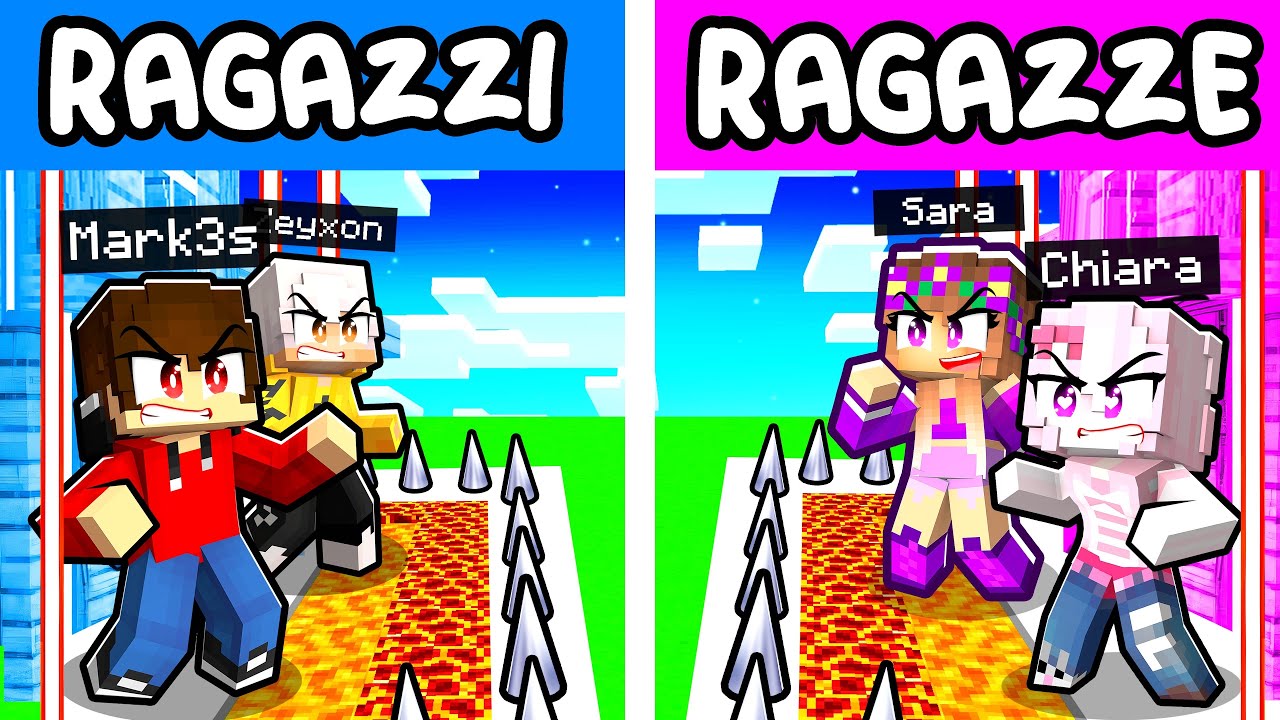 CASA SICURA RAGAZZI contro CASA SICURA RAGAZZE in MINECRAFT!