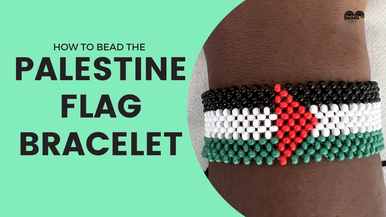 How to Bead the PALESTINE FLAG BRACELET | Palestine | Palestine Flag | Palestine Bracelet