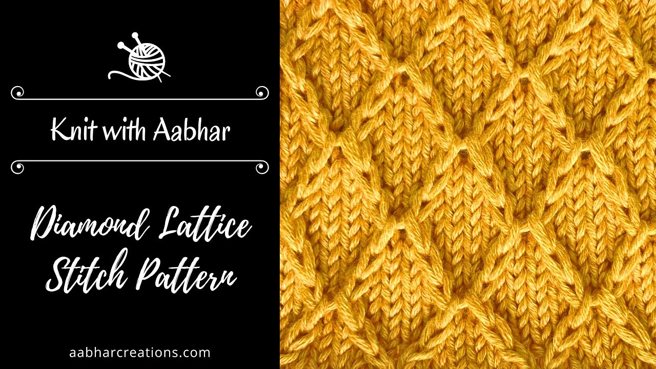Diamond Lattice - easy cable knitting pattern for beginners, design for blankets, sweater
