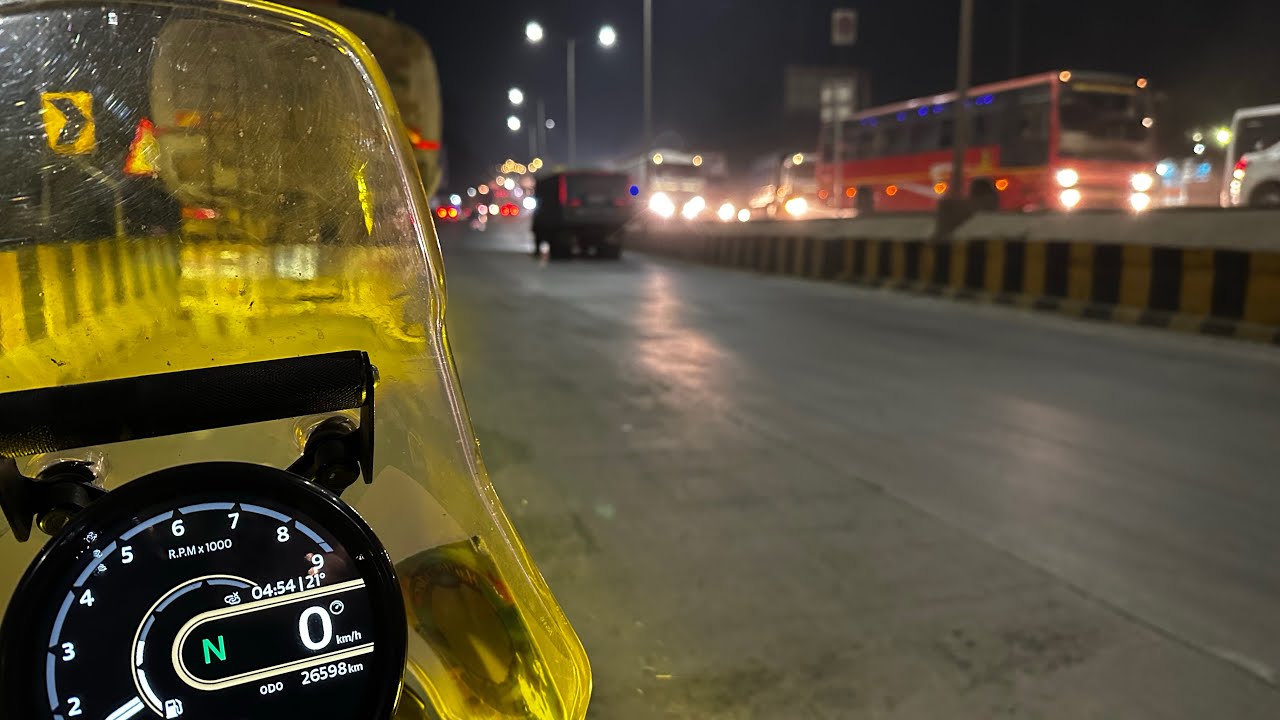 Night ride on NH48 with my Himalayan 450   Relaxing to a bit of stressful end…