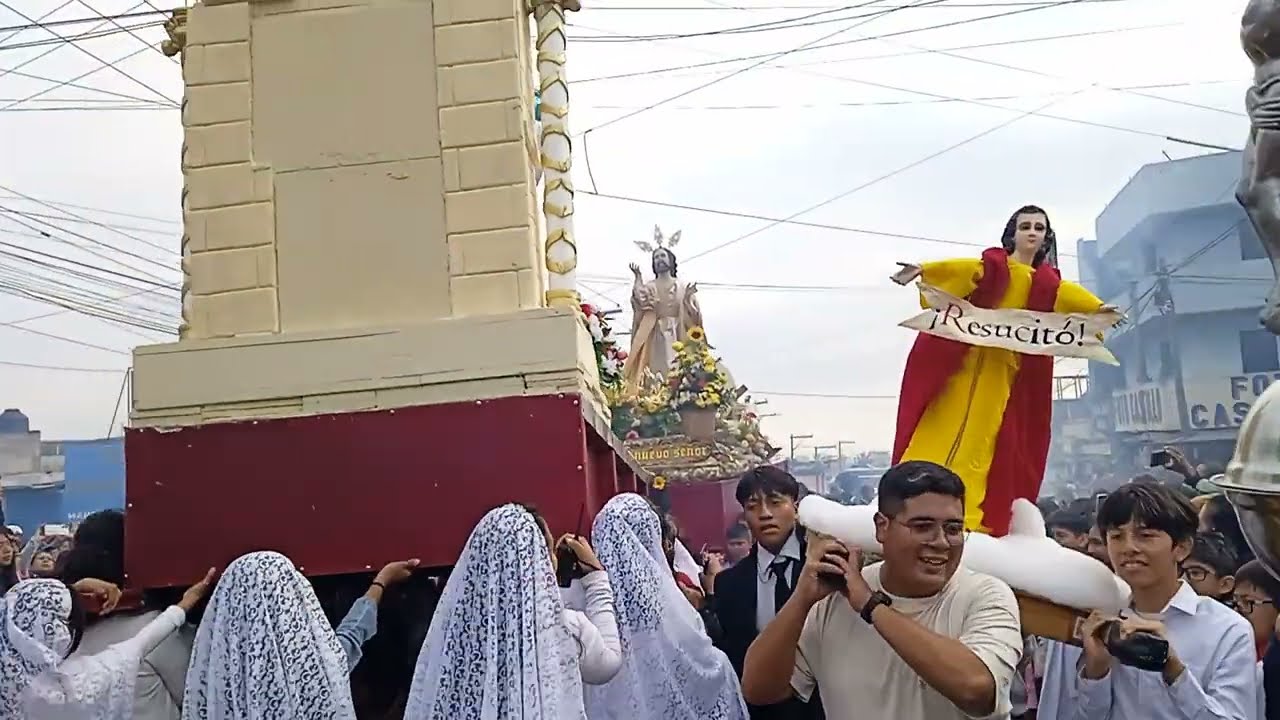 Encuentro de Jesús Resucitado y Virgen de concepción de la alegría Domingo de resurrección 2025