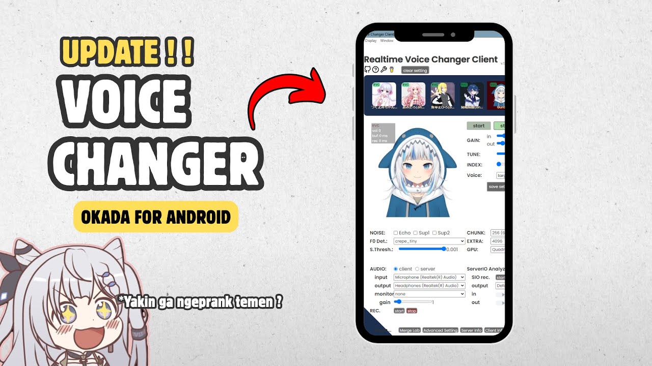 UPDATE !! Voice Changer Okada For Android | Gasskeun cobain 🔥