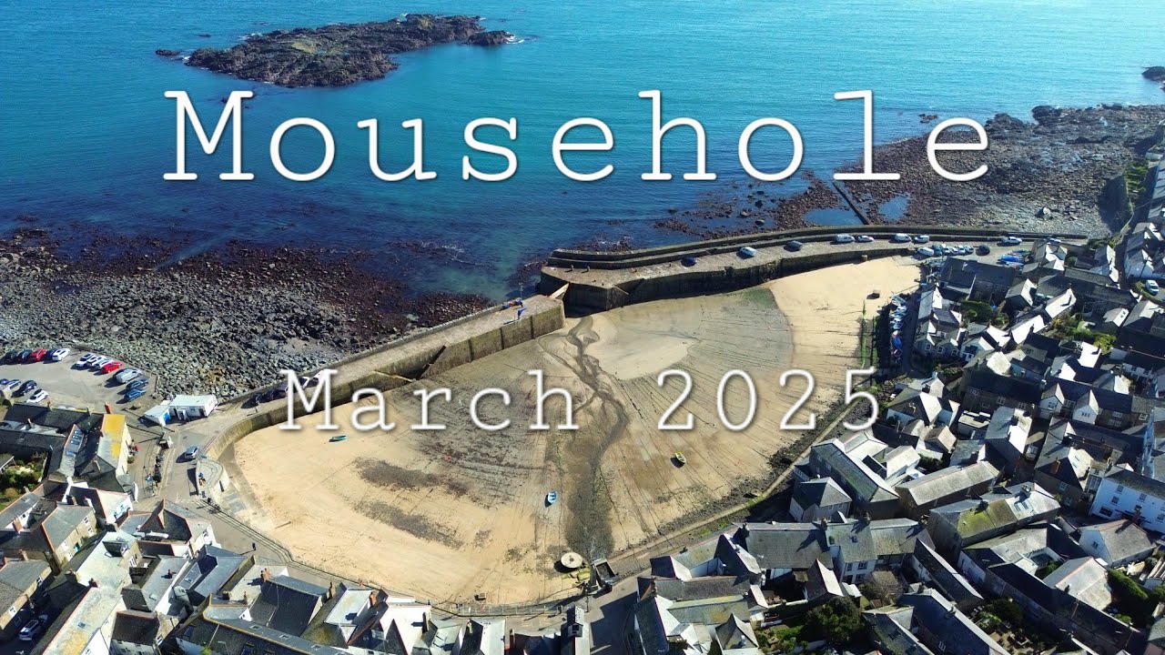 Mousehole Harbour & Penlee Lifeboat Station at low tide - Cornwall - March 2025