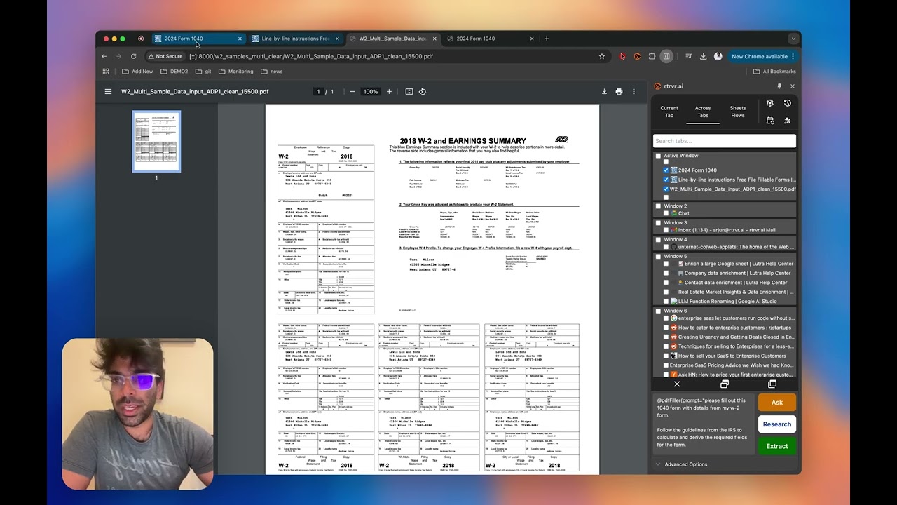 rtrvr.ai Can Do Your Taxes via Our AI PDF Form Filling Feature