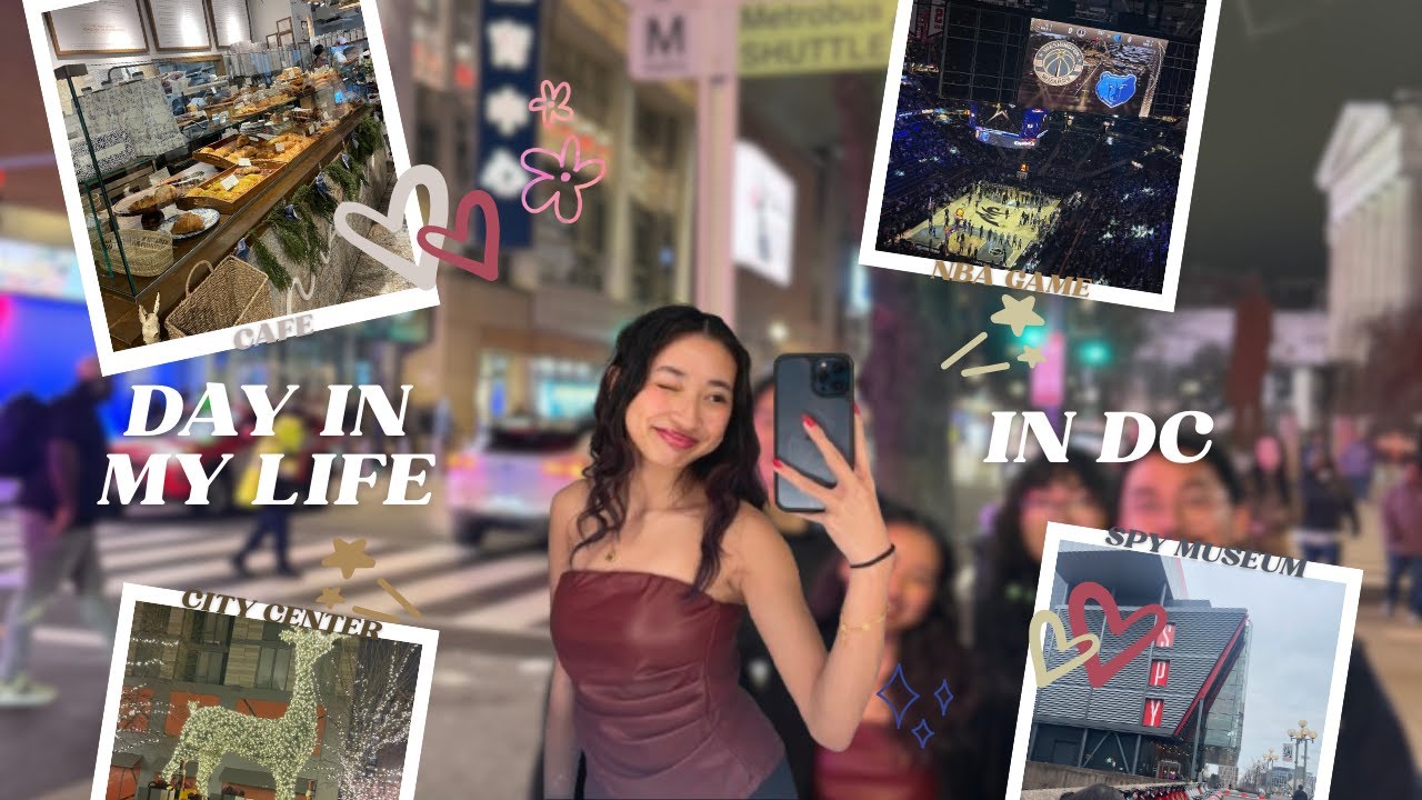 DAY IN MY LIFE IN DC 🎀 NBA Game, Sightseeing, & Cafe