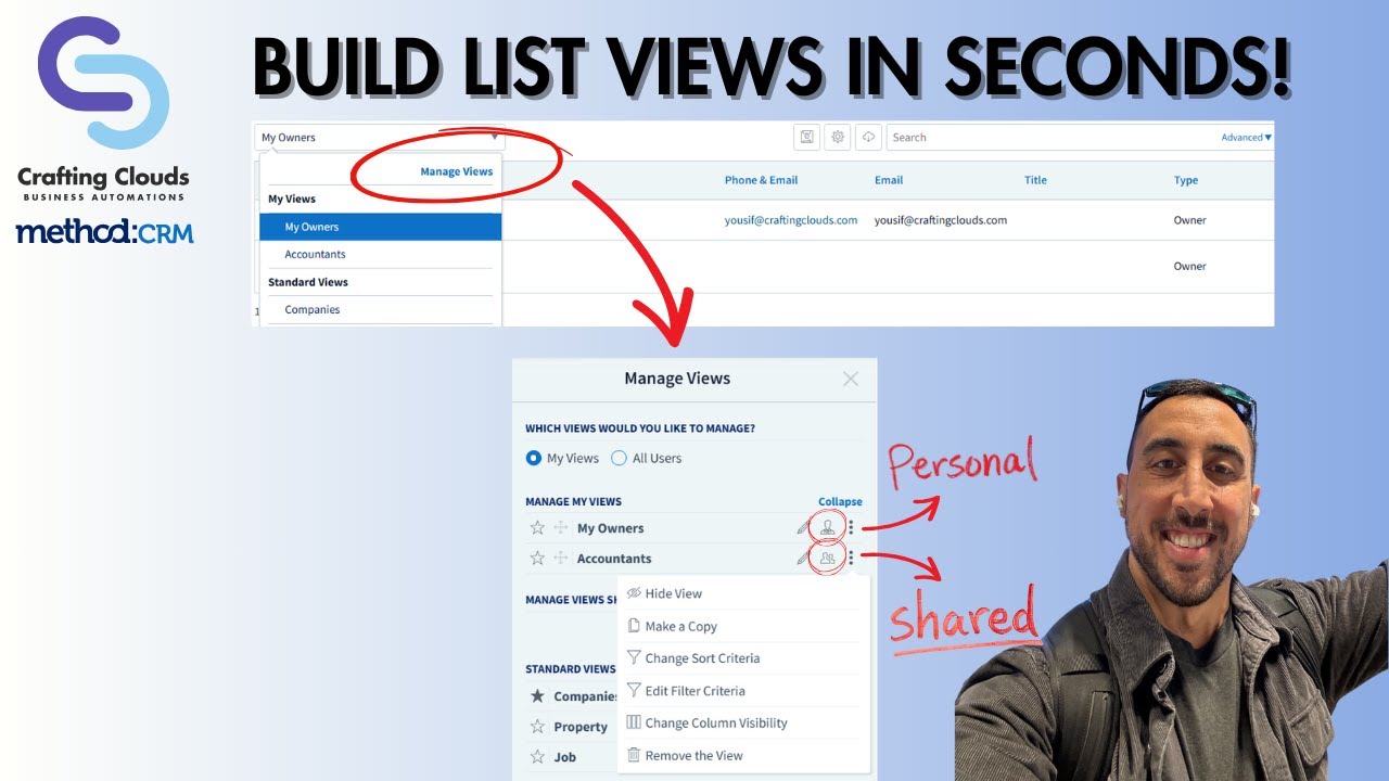 How to create Personal or Shared List Views in seconds!