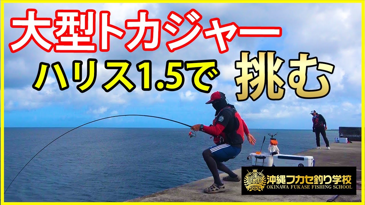 【沖縄釣り】那覇一文字　真ん中☆細仕掛けで大型トカジャーに挑む！！【前編】