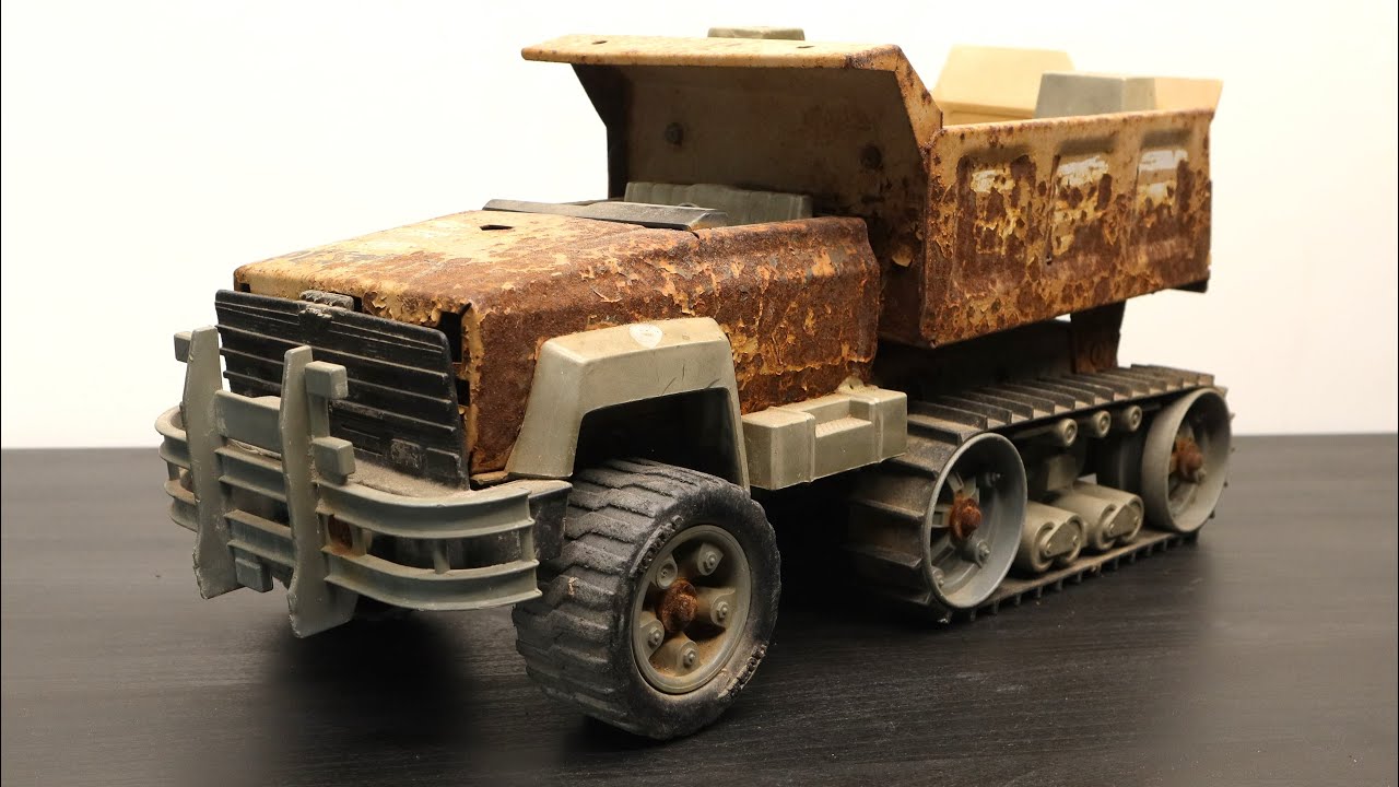 Tonka Steel Monsters Destroyer Half Track Vehicle Restoration
