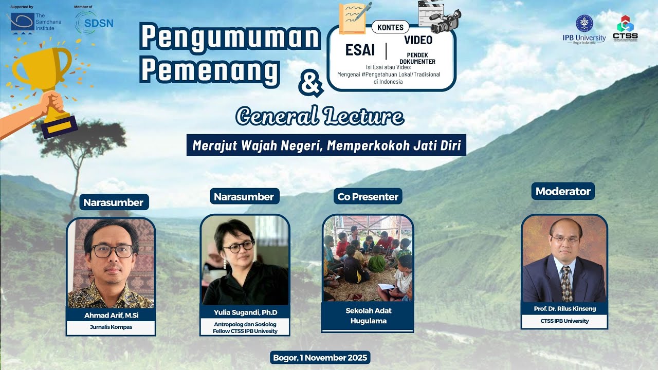 Pengumuman Pemenang Kontes Esai & Video Pendek Dokumenter  2025 dan General Lecture