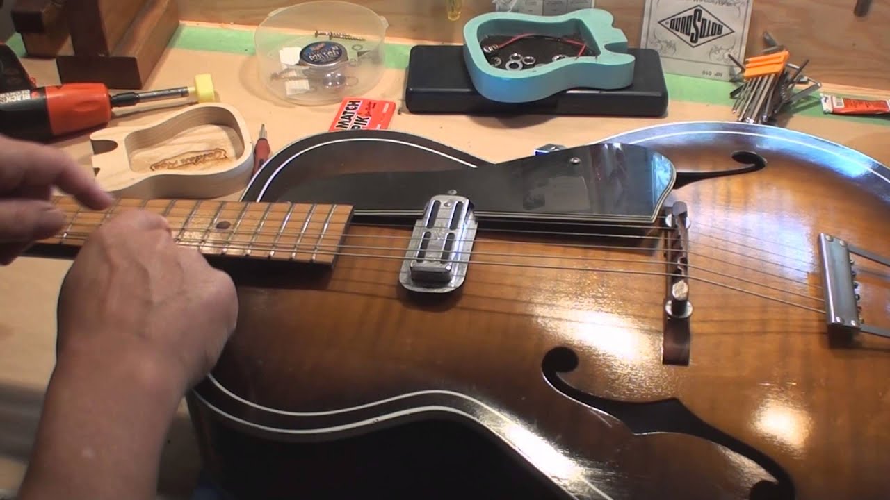Как установить плавающий бридж на гитаре Archtop
