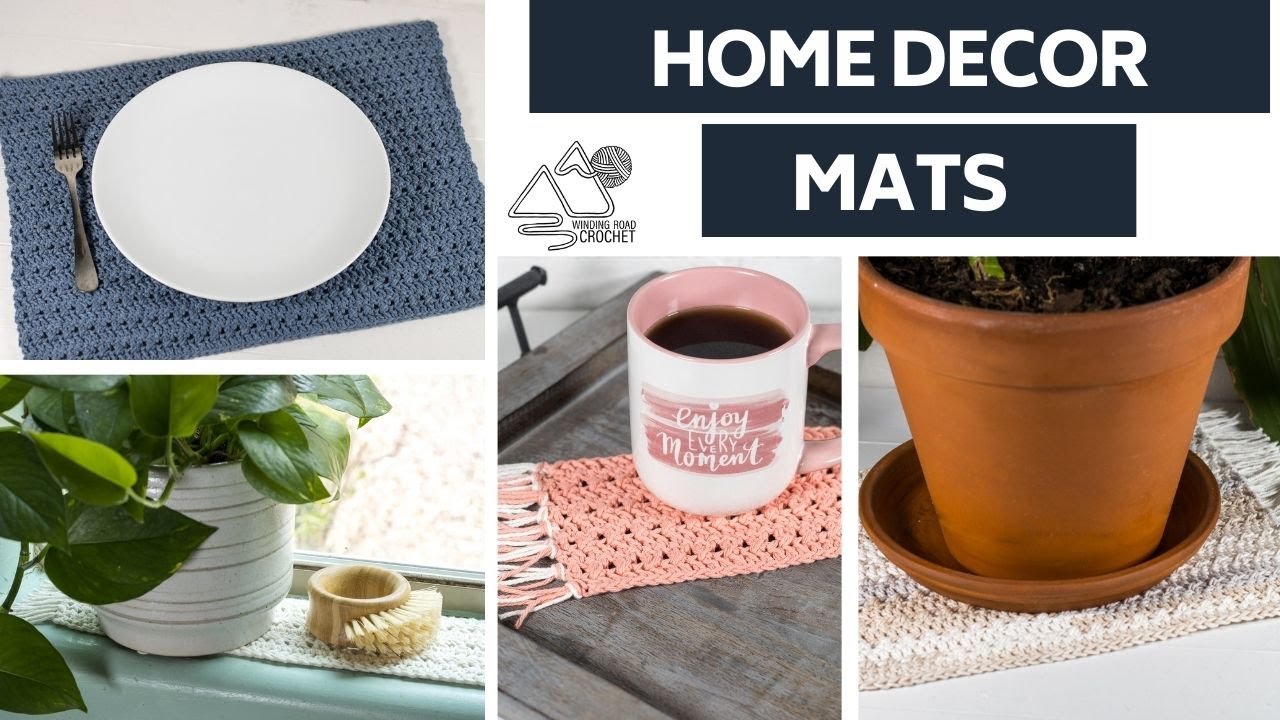 CROCHET: Decorative Crochet Mat, Crochet Placemat, Crochet Coaster, Crochet Plant Mat and More