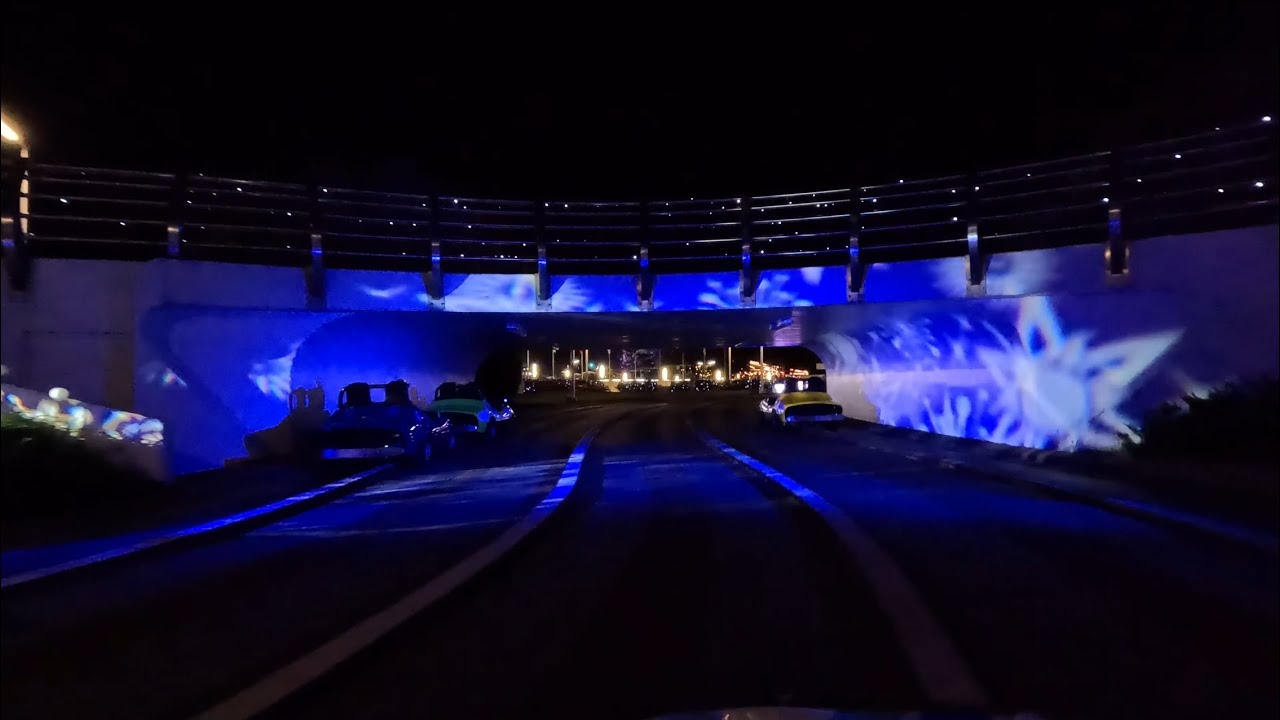 Tomorrowland Speedway Christmas Overlay at Magic Kingdom - POV