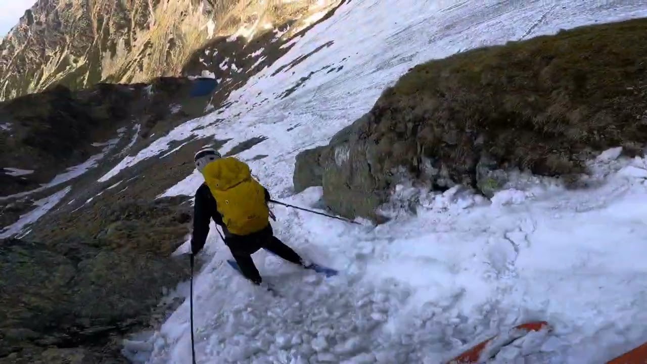 Zawrat i okolice, skitury, zjazd na nartach