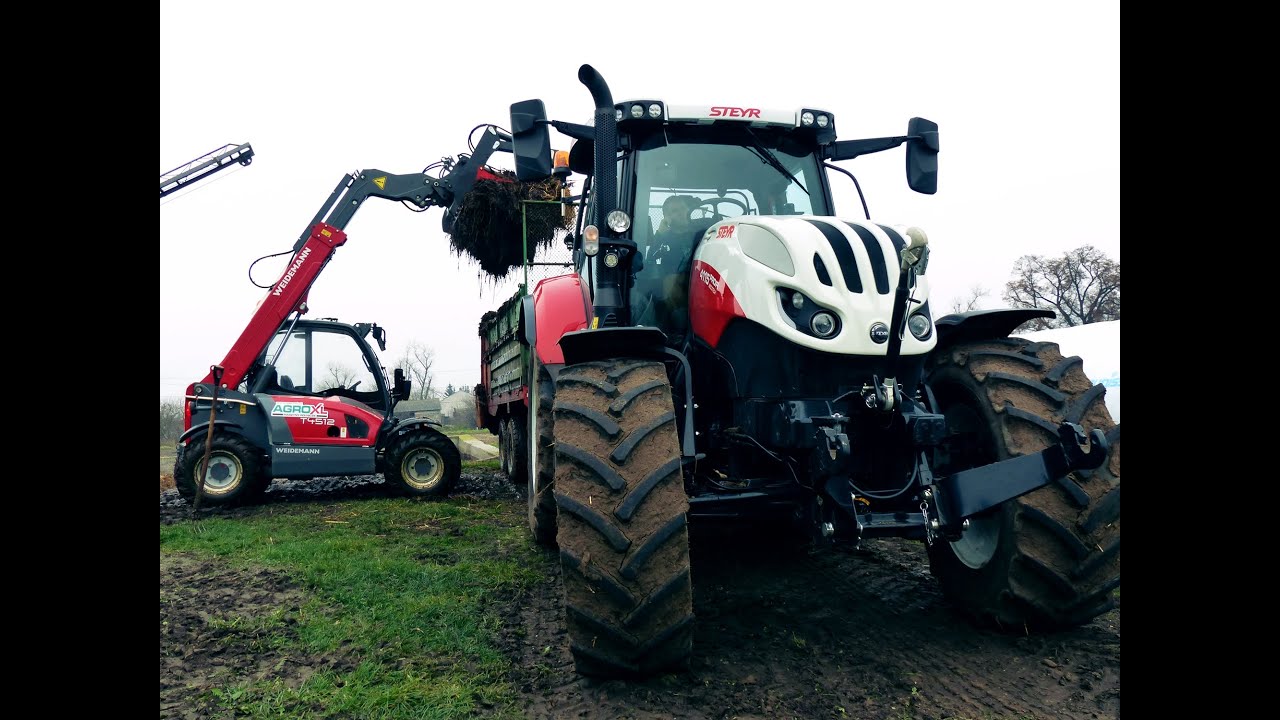 Akcja obornik i orka 2019! Weidemann 4512 Steyr 4115 Kuhn