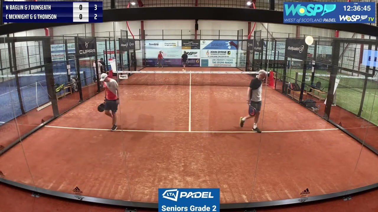 Over 50s Men's Final from West of Scotland Padel Grade 2 Seniors - May 2025