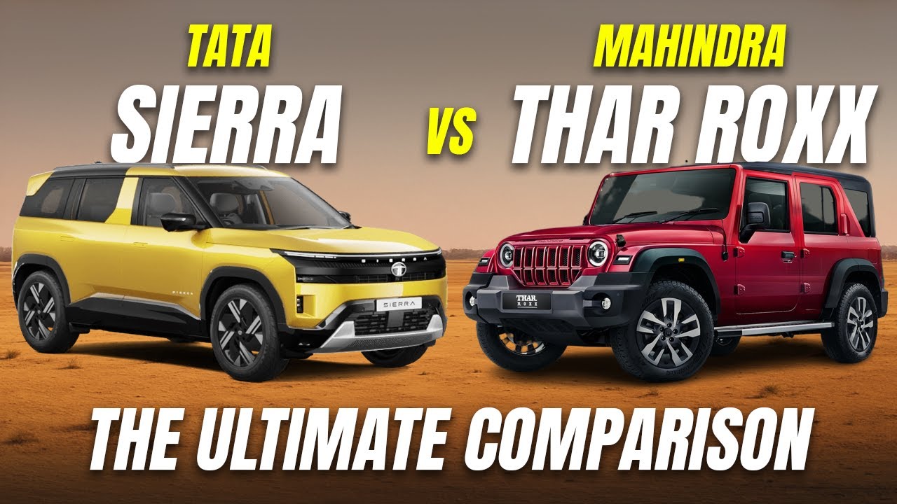 Tata Sierra vs Mahindra Thar Roxx | Sub Rs. 13 Lakh Battle | Which Car Is More Value For Money?