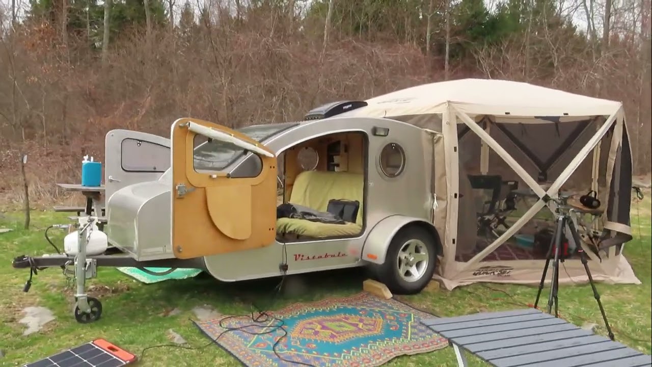 Clam Quick-set Modification update  teardrop trailer Vistabule ASMR Water