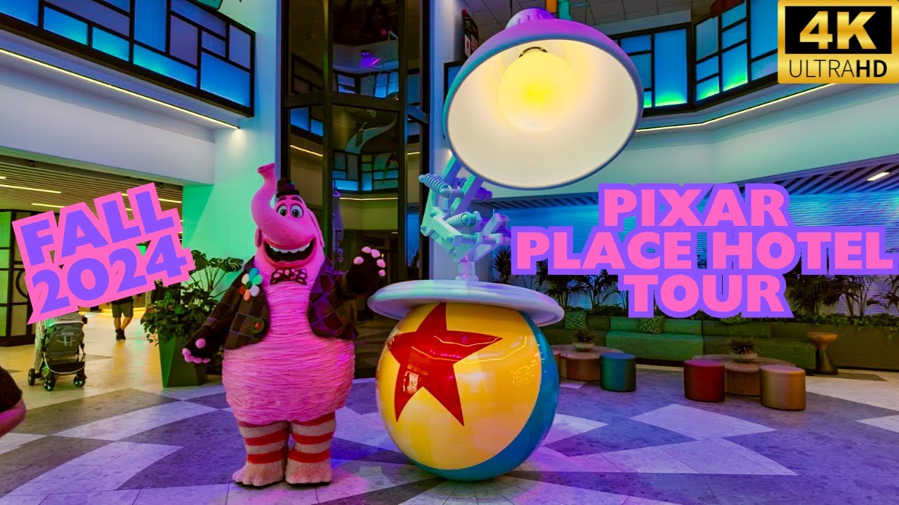 Disneyland’s Pixar Place Hotel Halloween Season Walkthrough 2024 [4K POV]