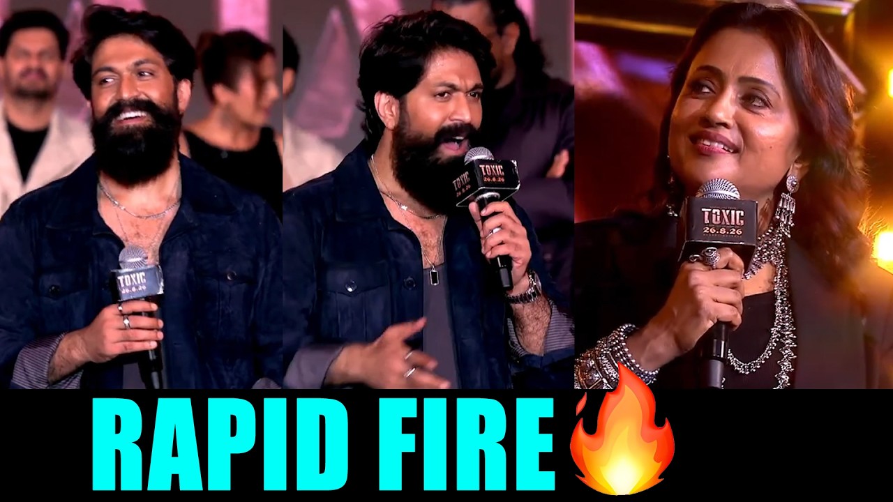 Anchor Suma RAPID FIRE With Yash At Toxic Pre-release event | Filmylooks