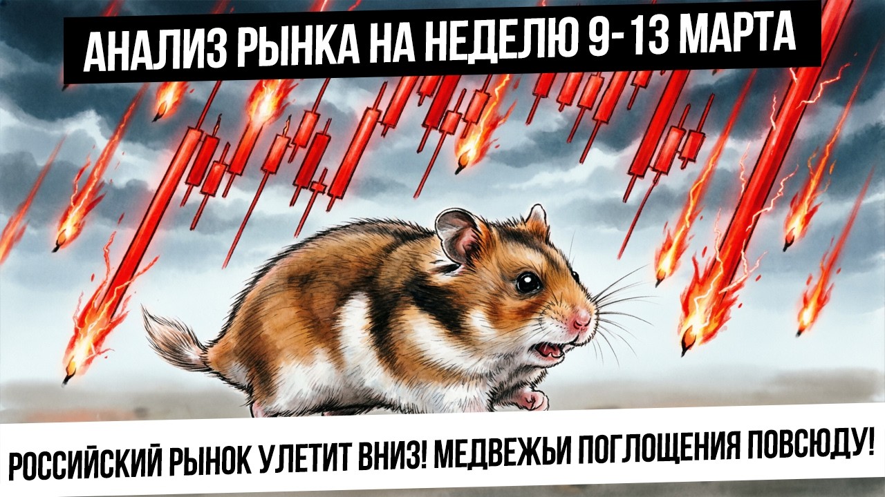 Анализ рынка на неделю 9-13 марта. Рынок РФ готов к сильному падению! Мощные сигналы коррекции!
