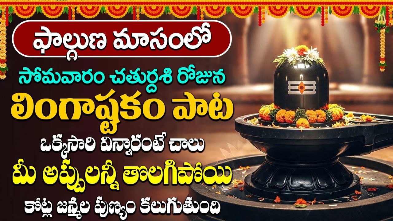 సోమవారం రోజున ఉదయాన్నే శివ లింగాష్టకం వింటే కోటి జన్మల పుణ్యం | Lingashtakam Telugu