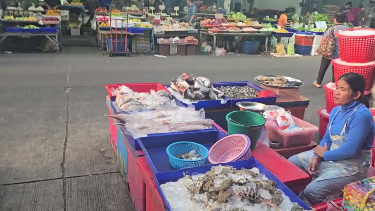 Grossmarkt in Pattaya am Morgen