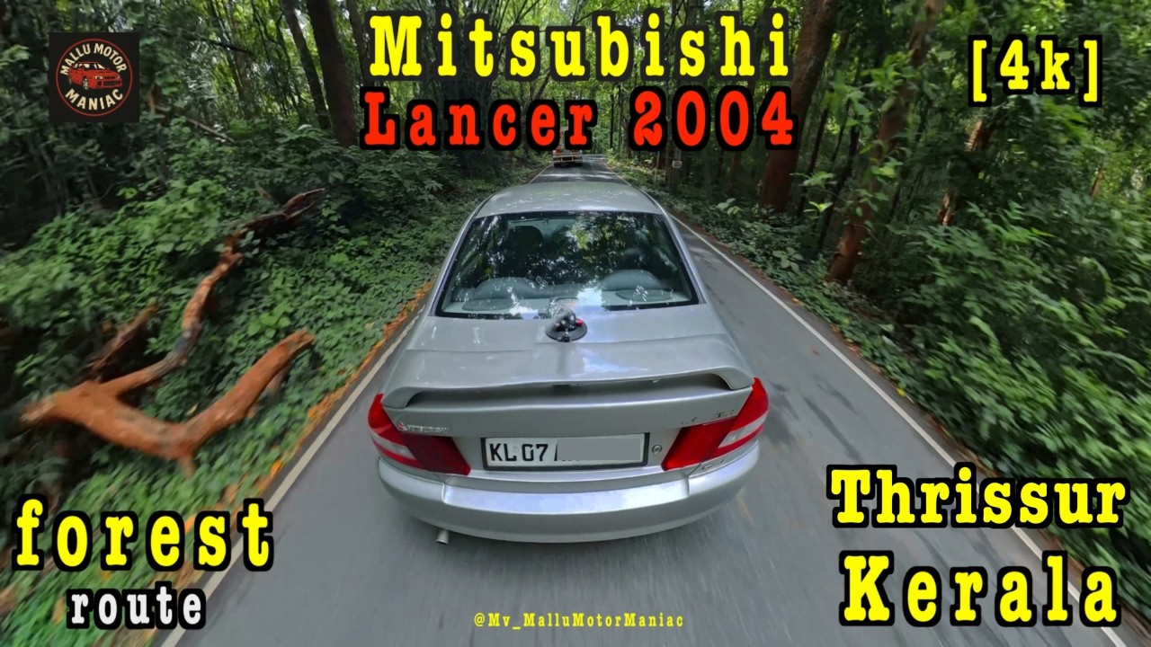 Peaceful Forest Drive | Mitsubishi Lancer 2004 ASMR POV | Kerala’s Hidden Green Route | 4K