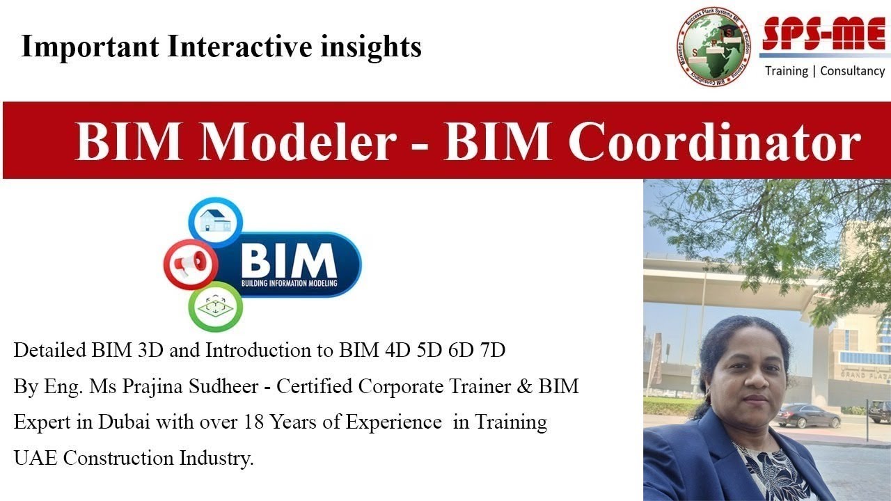 BIM Modeler - BIM Coordinator  #BIM #3D #4D #5D  Important Insights @ SPS UAE #Autodesk #Revit #bim