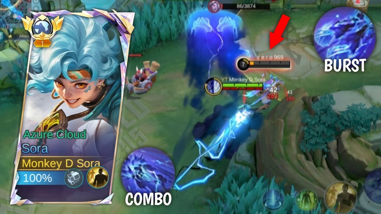 Tutorial laning phase pakai Sora‼️counter all hero exp lane