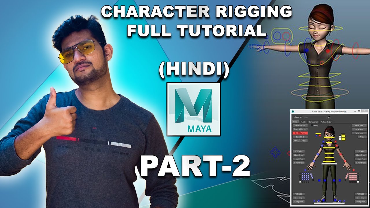 Maya character rigging and animation tutorial part-2 of 4 (HINDI) || Tutomator || Praveer Das ||