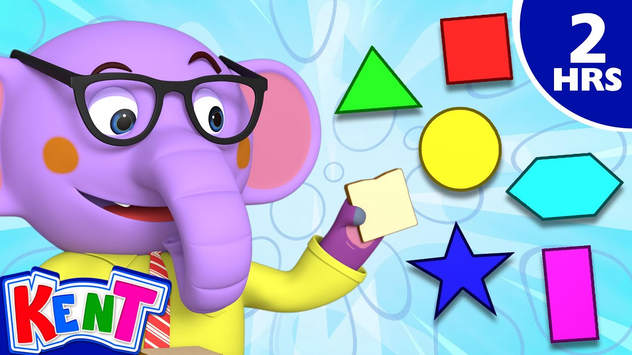 [4K] What Shape Is the Bread? 🍞| Fun Shapes Song and Nursery Rhymes | Kent The Elephant