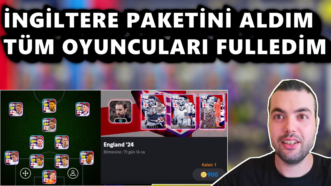 İNGİLTERE PAKETİNİ ALDIM ! 102, 101, 100, 99 OYUNCULAR 🔥 OYUNCULARI FULLEDİM (eFootball 2024 Mobile)
