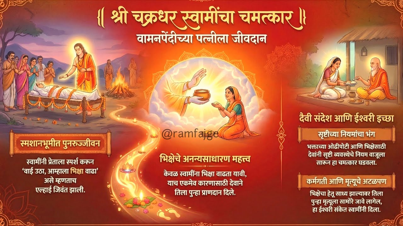 वामनपेंदीच्या पत्नीला जीवनदान।Mahanubhav panth Leela