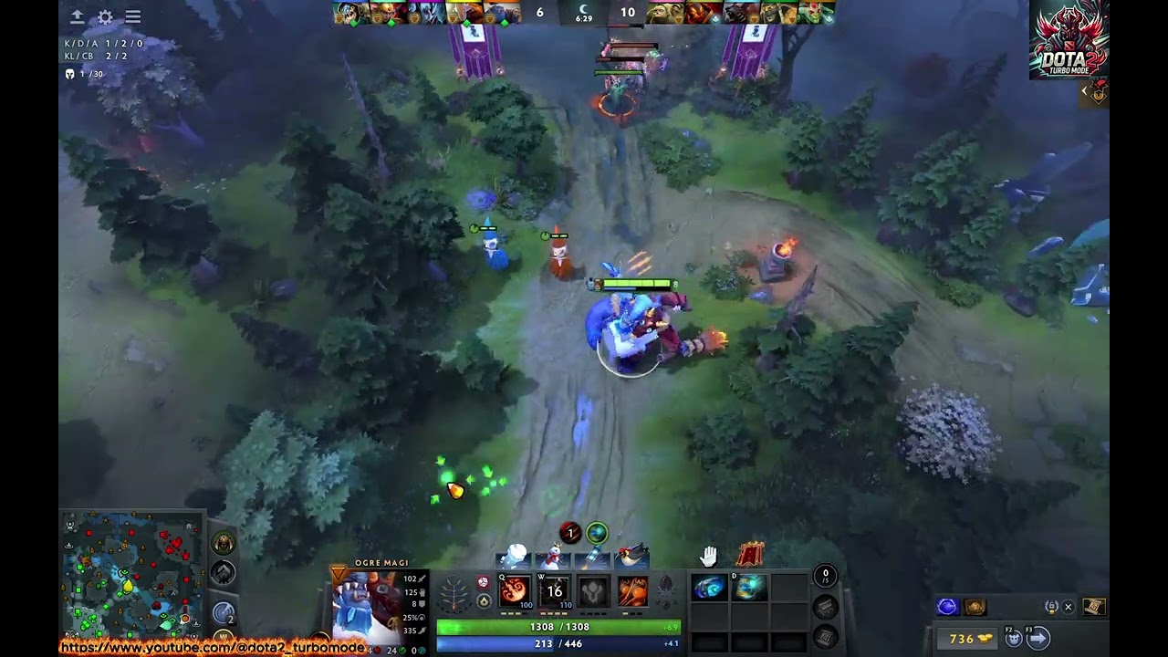 [OGRE-29] Ogre Magi + Legion Commander [Safelane] vs Pudge + Ursa #DOTA2Turbo #dota2 #ogremagi