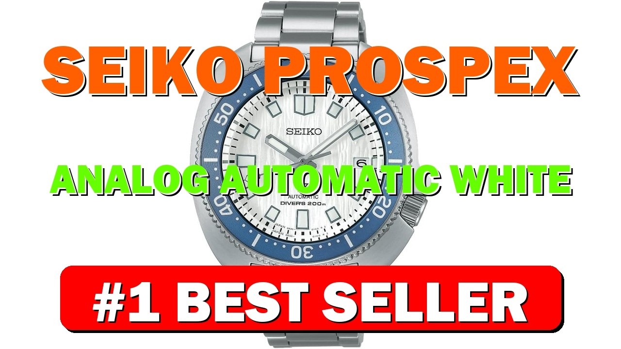 Seiko PROSPEX Analog Automatic White Dial Stainless Steel Diver's Watch for Men - B0B9NWQZHQ