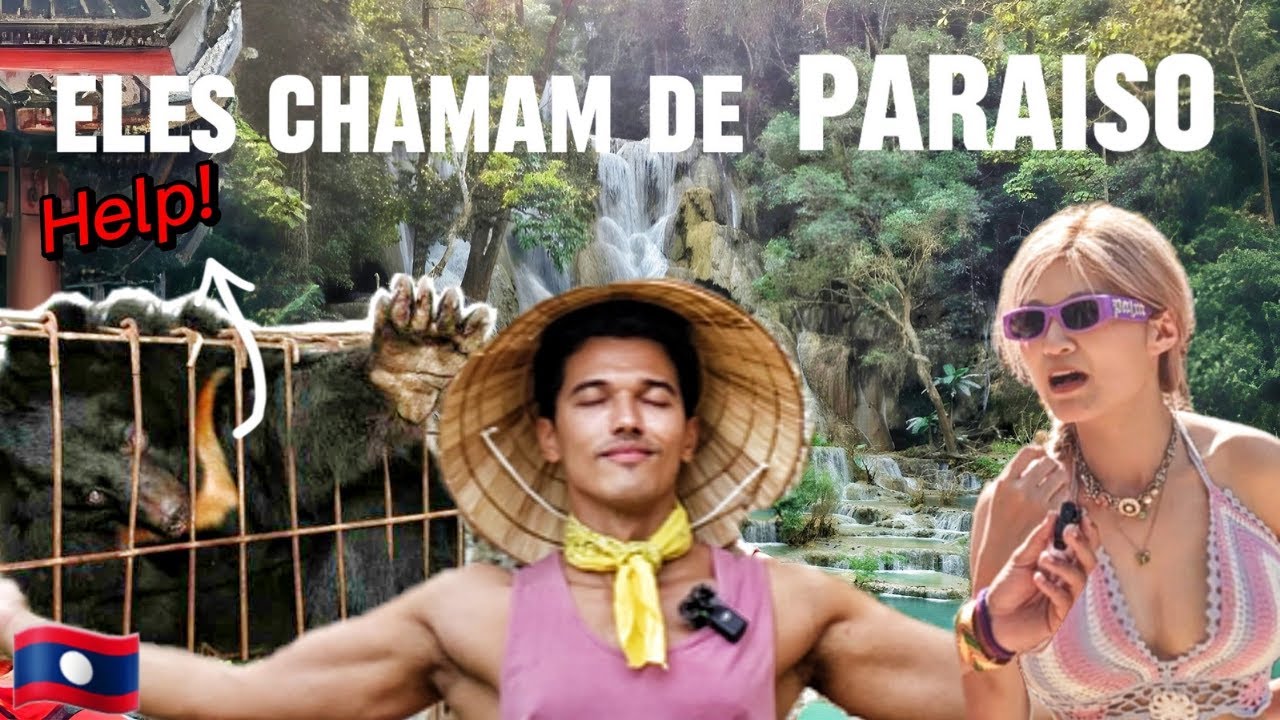 LAOS COMO VOCÊ NUNCA VIU - Conheça Kuang Si em Luang Prabang (MOCHIÃO RAIZ)