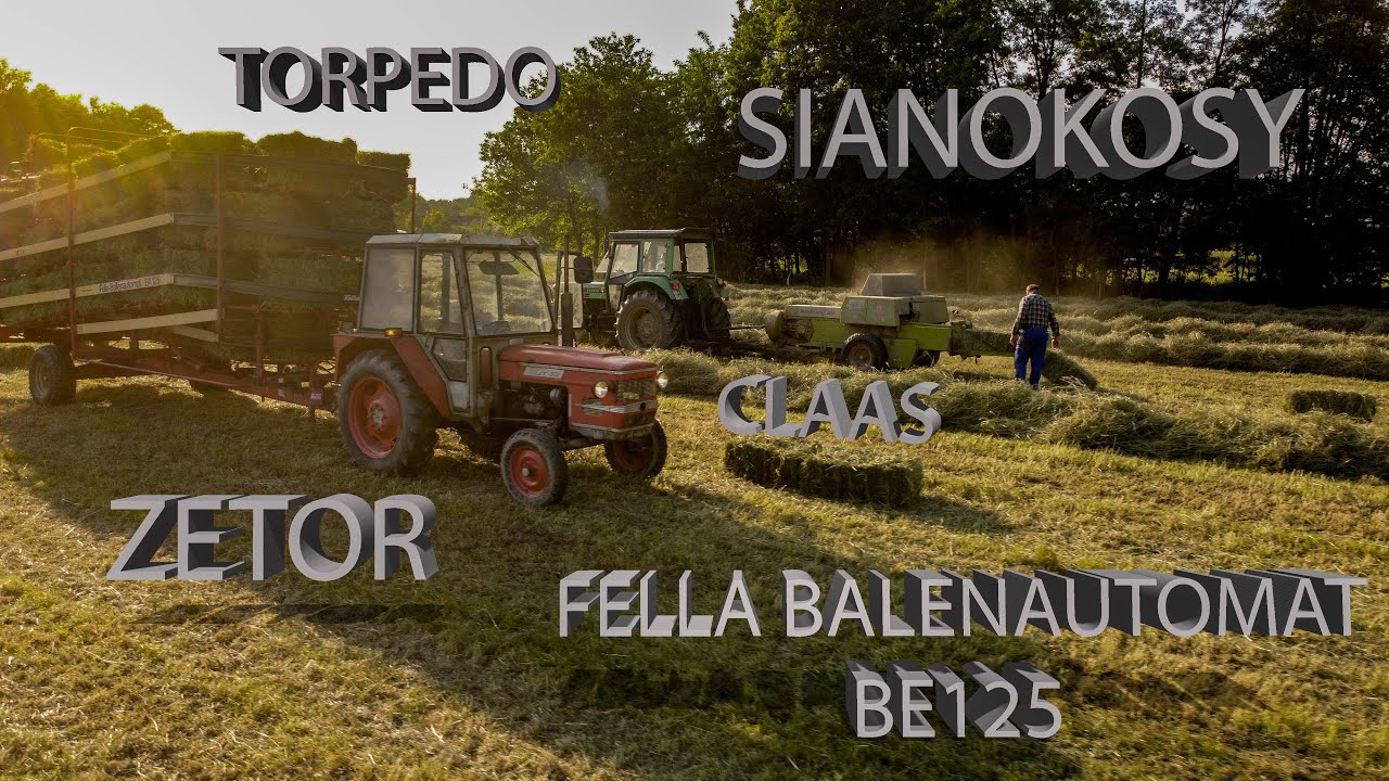 [ZETOR 3511/FELLA balenautomat/TORPEDO TD 7506/CLAAS] Sianokosy/baling/baliranje/Fella(kemper) BA125