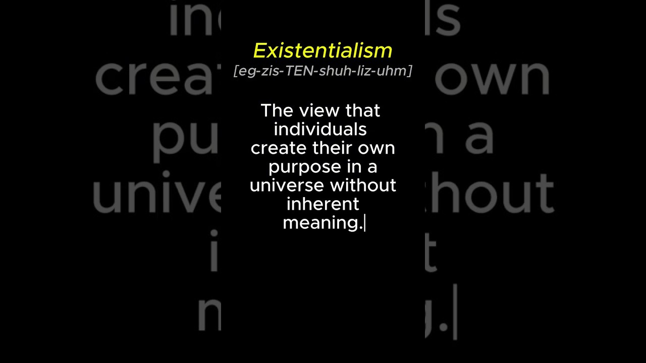 Existentialism - Theology, one word at a time
