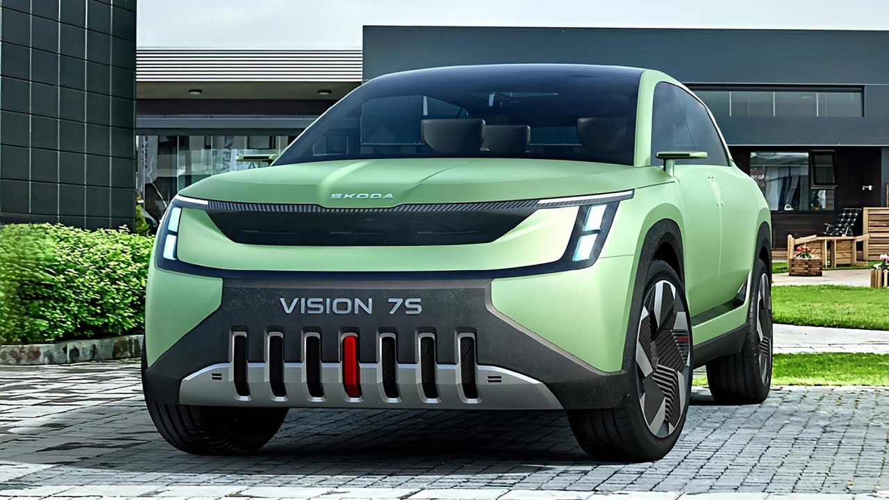 New SKODA Vision 7S | Shows how future Skoda models will look like and new Skoda Logo