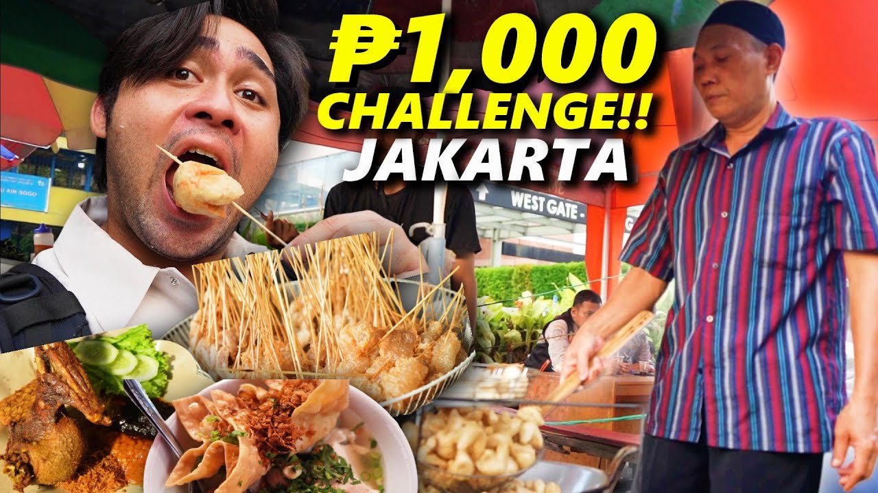 ₱1,000 Indonesian Street Food Challenge sa Jakarta!! Grabe! Parang Pilipinas lang!