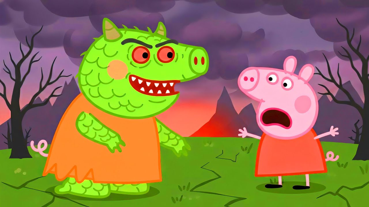Peppa Pig vs the Green Monster: A Scary Surprise 😱🐷 | Peppa Pig Animation