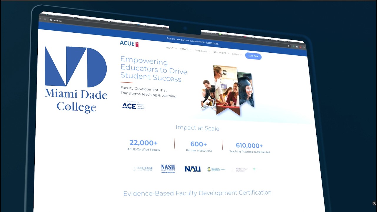 Сила педагогического мастерства, ACUE @mdc