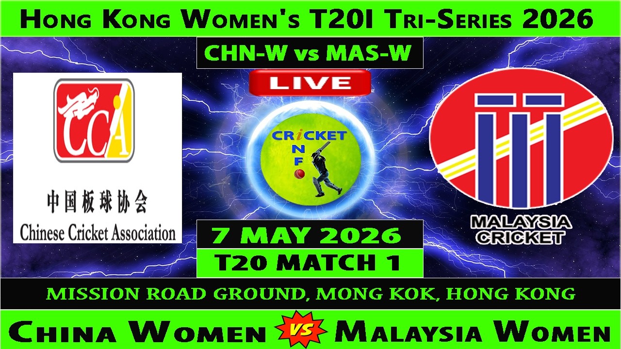 China Women vs Malaysia Women | CHN-W vs MAL-W | 1st Match of Hong Kong Women's T20I Tri-Series 2026
