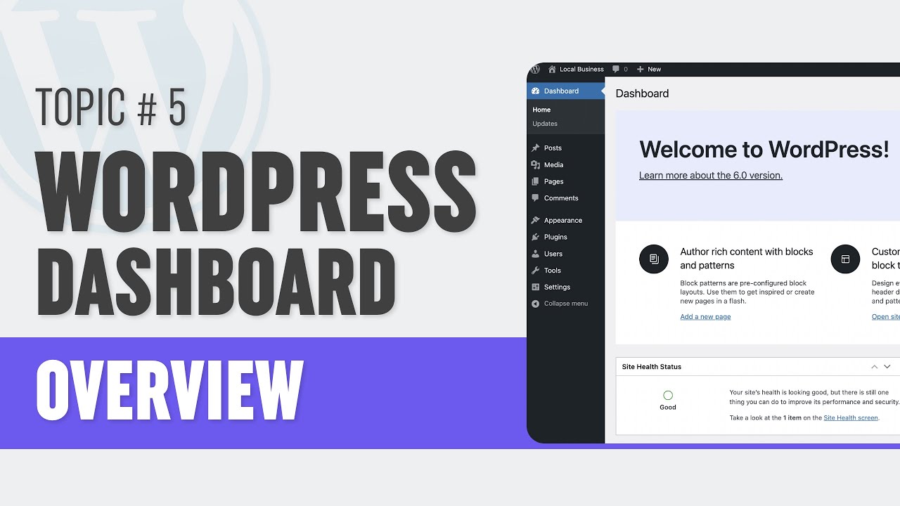 WordPress Dashboard Overview | Learn WordPress