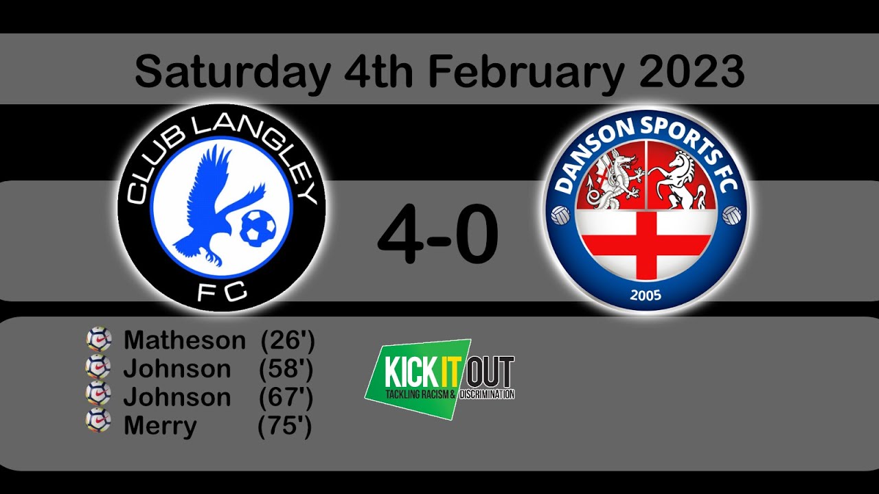 Club Langley FC 4-0 Danson Sports 04/02/23 Goal Highlights