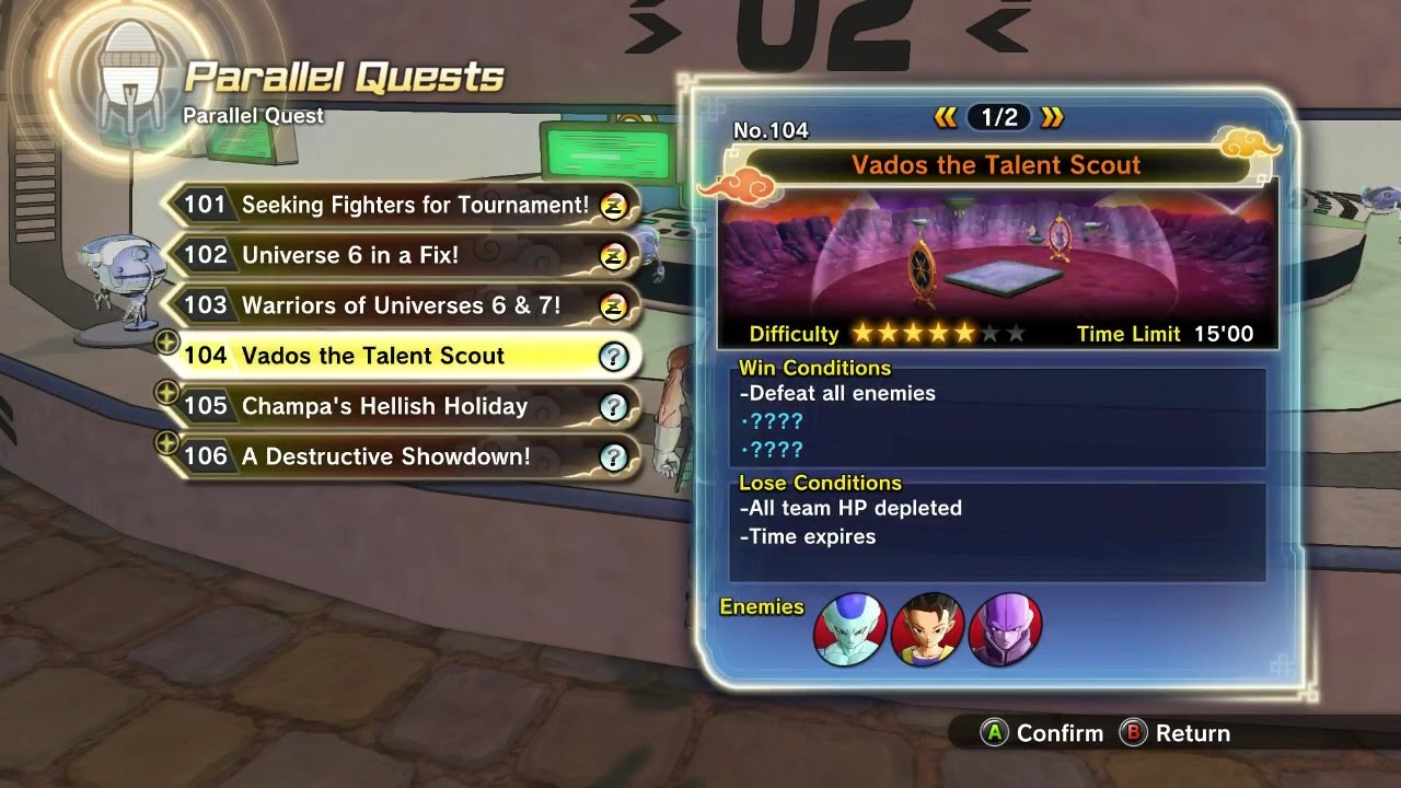 Dragon Ball Xenoverse 2 - Parallel Quest 104 + Ultimate Finish